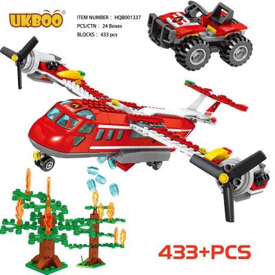 China Toy High Quality Fire Fighting Toys Block Building Blocks Building Toy Plane Flat Fire Model for sale