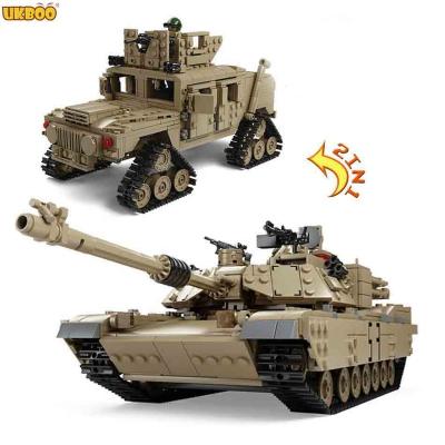 China Educational building toy UKBOO children toys kazi M1AW tank building block military toys for sale