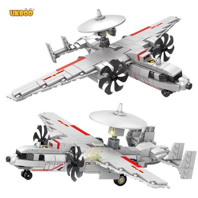 China DIY TOY Free Shipping UKBOO 384PCS 3 Building Blocks Dolls Toy With Light Air Early Detection Aircraft Police-600 for sale