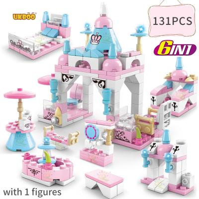 China UKBOO Free Building Toy Shipping 137 Pcs 6 in 1Friends Series Girl Gift Shop Figures City Street View Building Block Children Educational Toys for sale