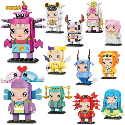 China Creatively Beautiful Toy Free Shipping UKBOO 1167PCS UKBOO 1167PCS Constellation Building Blocks DIY City Figures Twelve Model for sale