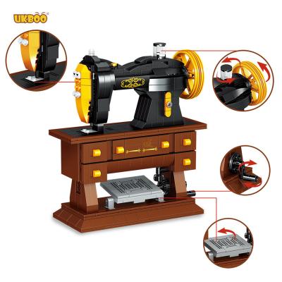 China Building Block Toy Free Shipping UKBOO's Sewing Machine Retro Classic Model Diy Bricks Toys For Children Kids Educati for sale