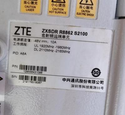 Китай ZTE ZXSDR R8862 S2100 -48V 10A UL:1920MHZ-1980MHZ DL:2110MHZ-2165MHZ A6A PN:129556431086 продается