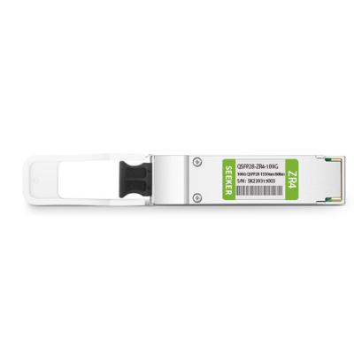 China Juniper QSFP28-ZR4-100G Compatible 100GBASE-ZR4 QSFP28 1550nm 80km DOM Duplex LC SMF Optical Transceiver Module for sale