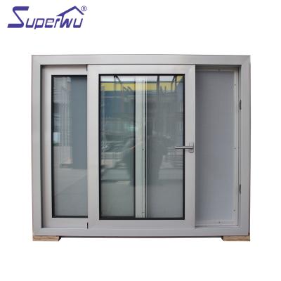 China Australian Standard Folding Screen Sound Insulation As2047 Tempered Glass Sliding Aluminum Windows for sale