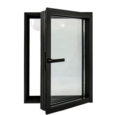 China Folding Screen AU/NZ/USA Standard Thermal Break Triple Glazed Aluminum Casement Windows for sale