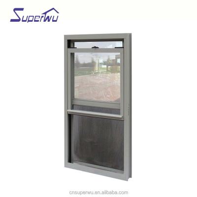 China Folding Aluminum Single Hung Screen Windows Double Glazed Dust Proof Window With Mosquito Net for sale