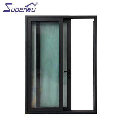 China Hurricane Impact Modern Broken Glass Balcony Thermally Energy Rating Aluminum Sliding Doors for sale