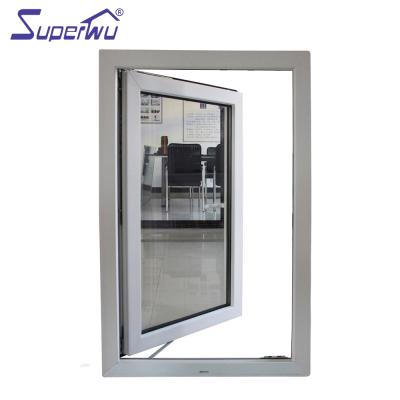 China Folding screen Superhouse upvc windows China market PVC profile Upvc casement window design with USA standard for sale