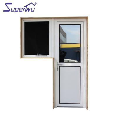 China Wholesale Half Aluminum-Plastic Sound Insulation Panel Double Hinge Glass Doors Half Glass Doors for sale