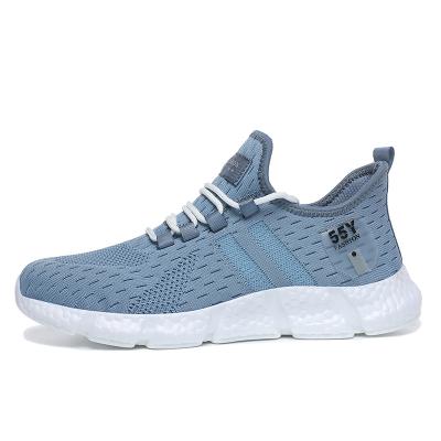 China Border Explosion Fly-woven Breathable Sneakers Casual Outdoor Running Shoes New Ultralight Large Size Men's Walking Shoes for sale