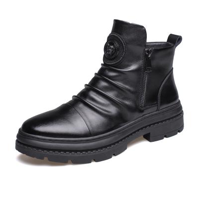 China New Best Selling Martins High Top British Biker Anti-Smell Leather Boots High Quality Fashion Mens Platform Chelsea Boots for sale