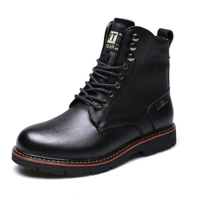 China Hot Selling High Quality Anti-Smell Men's Martin Boots High Top Military Boots Fashion Leather Boots Outdoor Casual Warm Shoes for sale