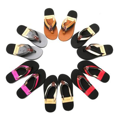 China 2021 Fashion Summer Student Couple Flip Flops Beach Shoes Men Outdoor Leisure Non-slip Flip Flop Slippers Trendy New Large Size for sale