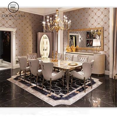 China Other ESION MAISON Luxury Dining Table Set Modern 6 Seater Marble Dining Table Dining Set for sale