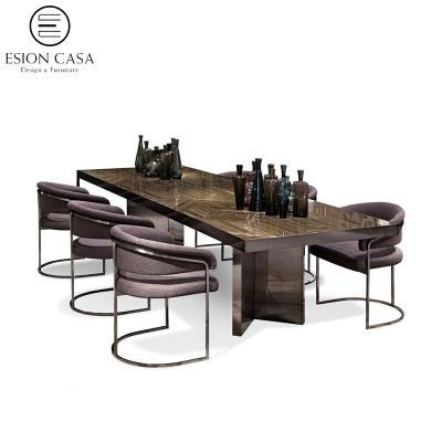 China Other MAISON D'ESION Italian Rectangular Dining Tables Luxury Dining Table Set 6 Chairs For Dining Table for sale