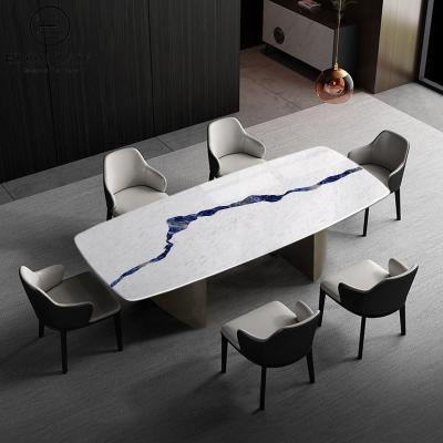 China Other ESION MAISON Modern Rectangular Dining Table Set 6 Seater Dining Table Marble Dining Room Furniture for sale