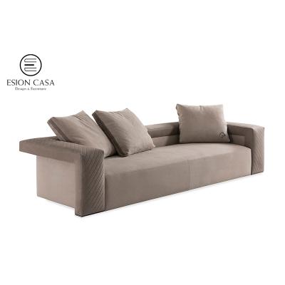 China Modern Design Solid Wood Sofa Set Esion Home Fabric Frame Sofa Living Room Sofa Set for sale