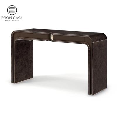 China ESION MAISON D'MAISON Italian Gold Modern Wood Top Luxury Console Table Other Drawer Mirrored Hallway Console for sale