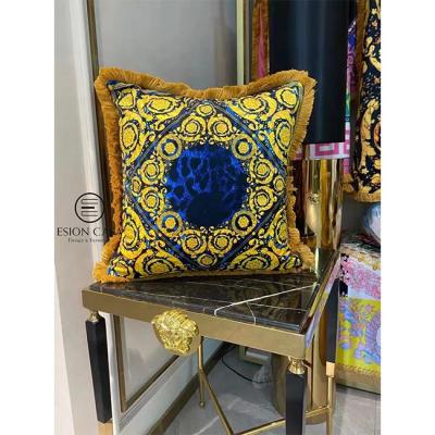 China Beautiful luxury ESION MAISON velvet sofa pillow tassel sofa cushion living room sofa cushion for sale