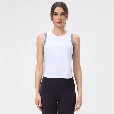 China 2022 Anti-Shrink New Yoga Pleated Crinkle Bust Tank Top for sale