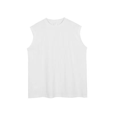 China Solid Color Anti-shrink Quilting Men's Vest Fashion Loose Men's Sleeveless T-Shirt for sale