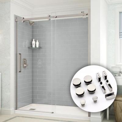 China Hot Selling Crl Ser 78 Serenity Luxury 180 Degree Serenity Series Sliding Hardware Bathroom Shower Frameless Glass Sliding Door System for sale