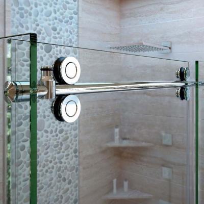 China Bestselling Waterproof Frameless Shower Door Roller Wheel Glass Plate Door Set for sale