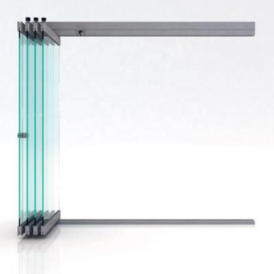 China Waterproof High Quality Balcony Sliding Frameless Folding Glass Door System for sale