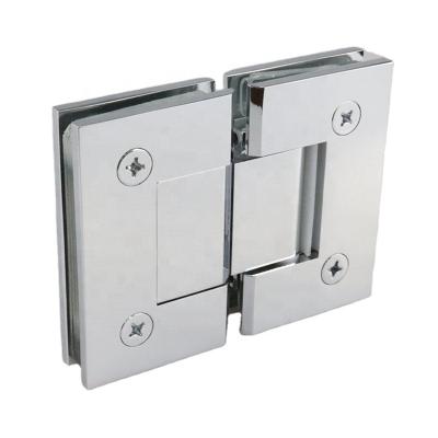 China Easy To Install And Goods MAKE IN CHINA Manufacturer Wholesale High Quality 180 Degree Glass To Mirror Glass Brass Shower Chrome Glass Door Hinge for sale