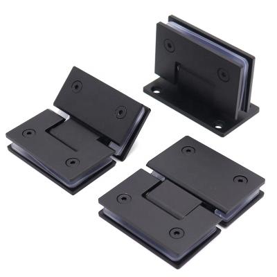 China Easy To Install And Durable Wholesale Matte Black Shower Room Mount Hinge Stainless Steel Door Hardware for sale