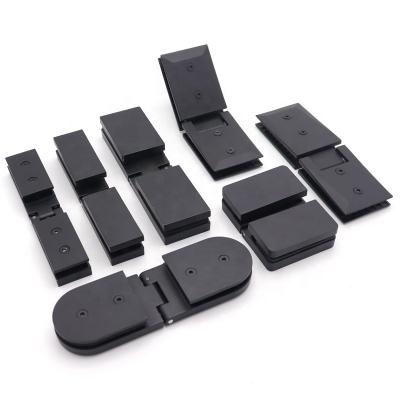 China Easy To Install And Durable Innovative Design Black Hinge Glass Door Hinges Suitable For 8-10 Mm Shower Glass for sale