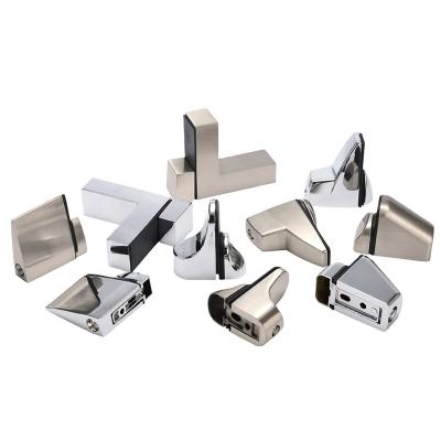 China Best Selling Glass Bracket Glass Bracket Horn Clamp Cabinet Shelf Supports Chrome Glass Shelf Clips for sale