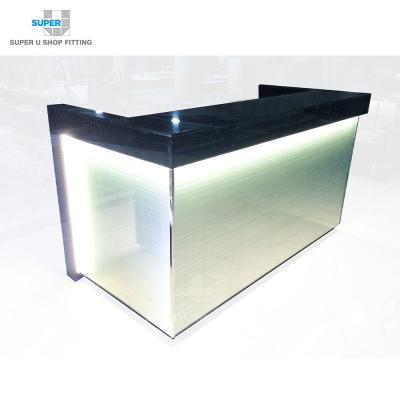 China Modern Lighting Marble Cashier Store Retail Countertop Coffee Shop Chocolate Counter Counter Luxury Retail Reception Table Cashier Counter Counter for sale