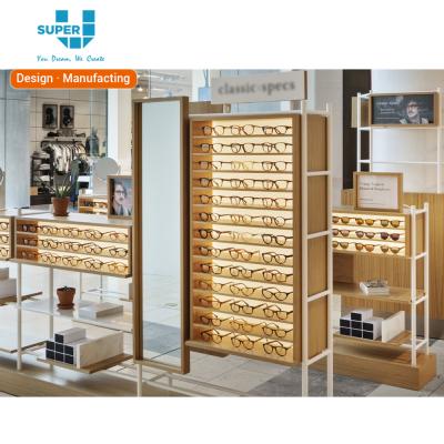 China Fashion Mall POS Wooden Eye-use Kiosk Design For Glasses for sale