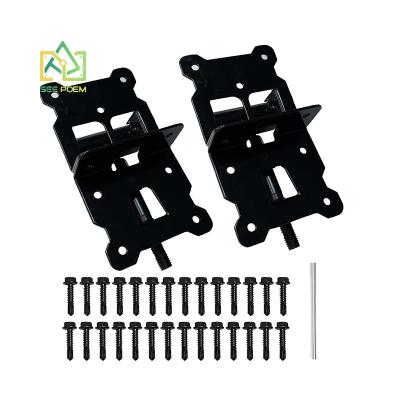 China Construction See Poem Fence Manual Narrow Hinge Heavy Duty Gate Hinges 2 Pack Solid Vinyl Fence Gate for sale