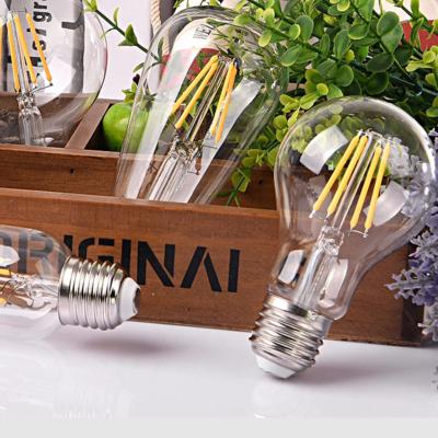 China Dimmable Glass Bulb E26 E27 Vintage Residential Home Lighting Lamp A60 Led Filament Light Bulb Edison Bulb for sale