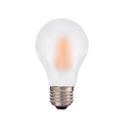 China Residential Classic Frosted Glass Led Bulb Raw Material A19 A60 Vintage Edison LED Filament Antique Bulb Light for sale