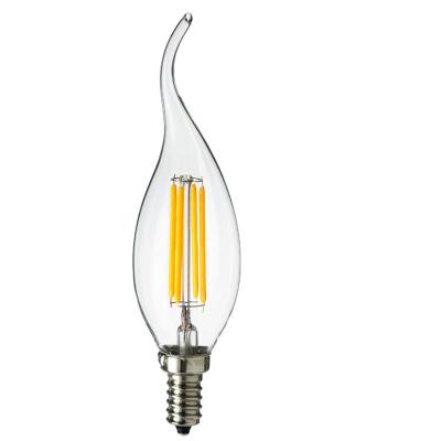 China High Brightness Led Edison Retro Filament Bulb Villa Hallway E14 Screw Dimming Glass Candle Light Bulb Cafe LED Bulb for sale