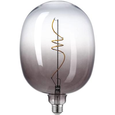 China Morden LED Edison Bulbs Dimmable 2200K 7W (40W Equivalent) 400LM E26 Gradient Base CRI90 Medium Oversized LED Filament Smoked Bulb for sale