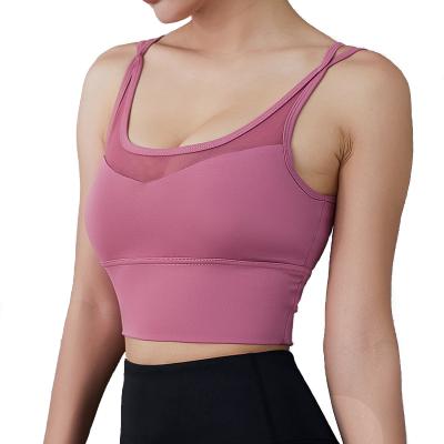 China Beauty breathable back underwear sports gathering cross shockproof stereotype sports yoga fitness shoulder thin women's bra for sale