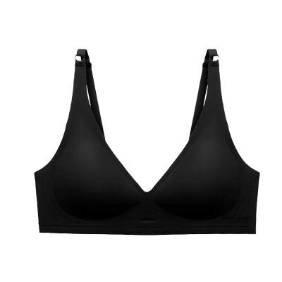 China Antibacterial Breathable One-piece Seamless Steel Zero Stress Sports Sleep Type Ladies Bra Adjustment Underwear for sale