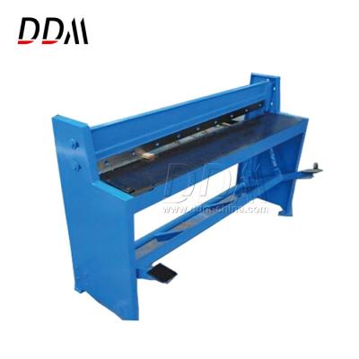 China Factory Q11-1X1300mm Cutting Thickness Manual Shears with DDM Foot Pedal Operation for sale