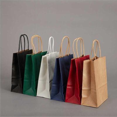 China Luxury Bio Paper Bag Printed All 4 Sides Paper Bags With Handles 120gsm White Paper Kraft Bag With Die Cut Twisted Handle for sale