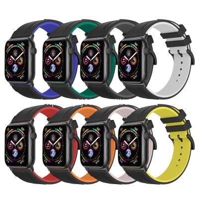 China Smart Watch Rubber Fitness Sports Products New Arrival Wristband Breathable Watch Band For Apple Watch Series 1/2/3/4/5/6 for sale