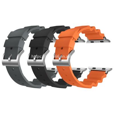 China High Quality Fitness Watch Band Strap Smartwatch Band Rubber Smart Watch Strap Band For Apple Watch Se Strap for sale