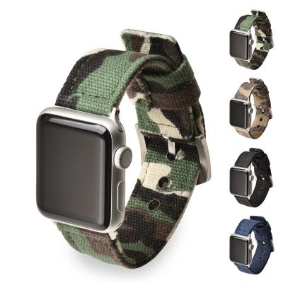 China 38mm Fabric Watch Band NATO Style High Quality Nylon 42mm Watch Strap For Apple Watch Series 5/4/3/2/1 for sale