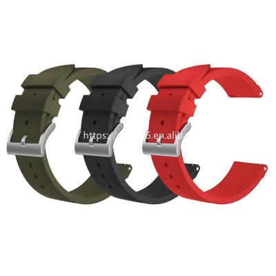 China New Design 20mm 22mm Smart Watch Strap Multicolor Silicon Rubber Smart Watch Band Compatible With Samsung/Huawei/Amazfit for sale