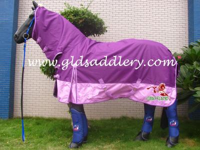 China Ripstop Pink Combo 600D Horse Blanket Adult / Pony for sale