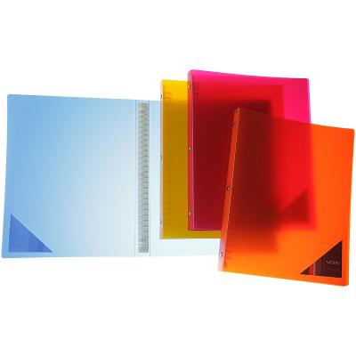 China 2021 Factory Customized High Quality Plastic Colorful 2/3/4/23RINGS China Perilly 3 Ring Binders For Office Supplier for sale